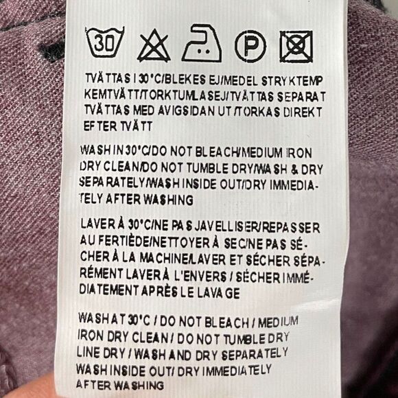 ACNE Skinny Jeans Womens 36 US 6 Kick Print Wine Denim EUC Low-Rise Crop Dot - Picture 7 of 7